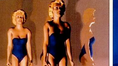 Marilyn Monroe getting ready for her close-up in a movie of the future