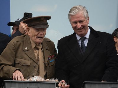 In Bastogne, Belgium, dignitaries and American veterans who fought in the Battle of the Bulge gathered to commemorate the conflict&#39;s 80th anniversary.