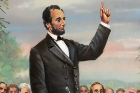 An undated rendering of Lincoln's Gettysburg Address