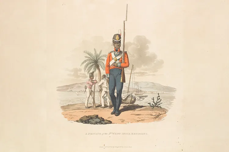 A private of the Fifth West India Regiment, circa 1800