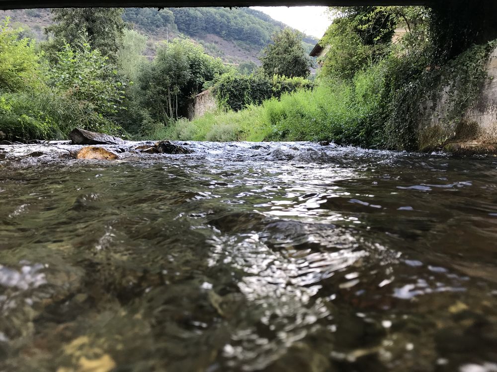 Wading in the river after a hike Smithsonian Photo Contest