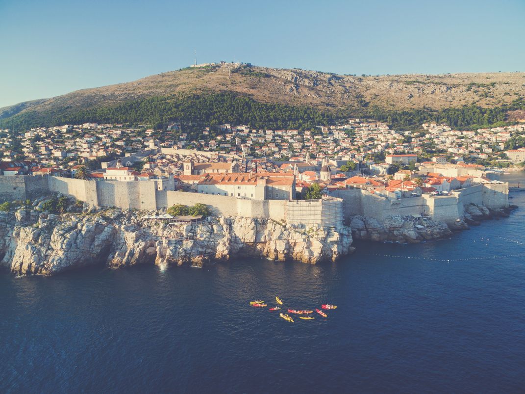 Kayaking outside Dubrovnik's city walls