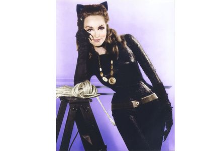 The distinctive black outfit, with topping ears, now held in the collections of the American History Museum, was made just for actress Julie Newmar, and clung to her frame.

