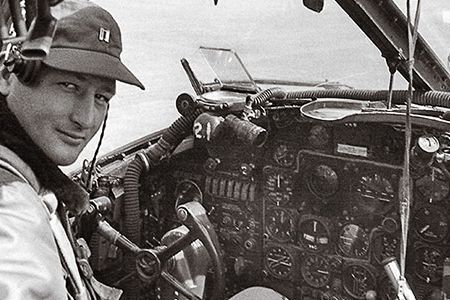 In the spring of 1951, Fulton (in the cockpit of a Douglas B-26) was called to Korea, where he flew the B-26 on night bombing runs against North Korean trucks.