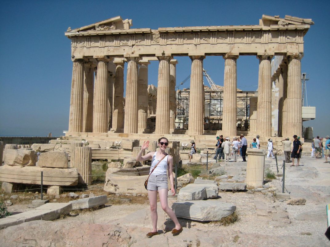 Young traveler at the Parthenon
