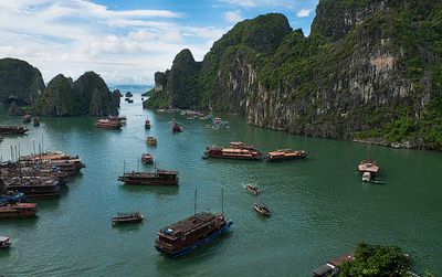 The floating fishing villages in Vietnam's Halong Bay