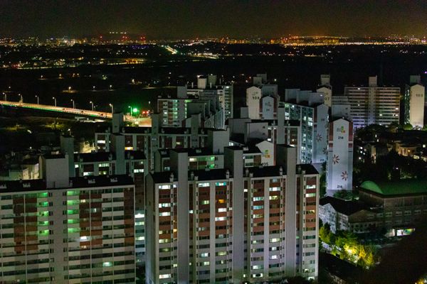Adjacent apartment buildings in Pyeongtaek Korea thumbnail