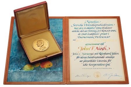Nash won the Nobel Prize in Economics in 1994