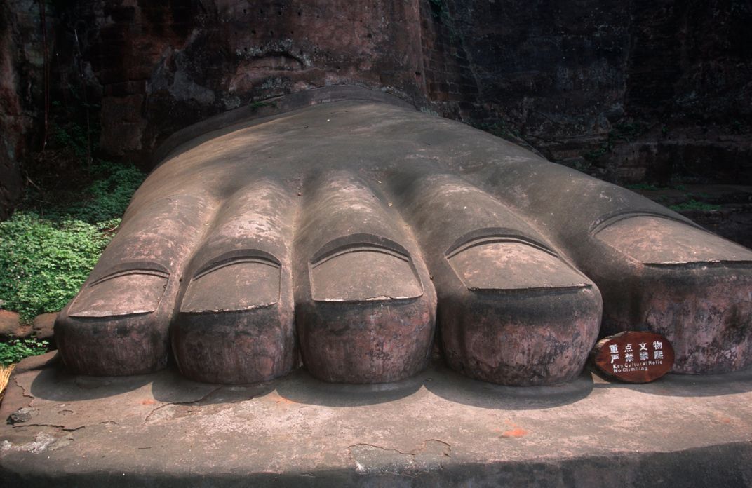 Toes of Leshan Giant Buddha