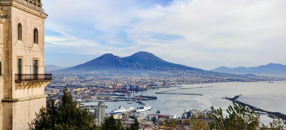  City of Naples with Mt. Vesuvius on the horizon Credit:  Francesco Baerhard