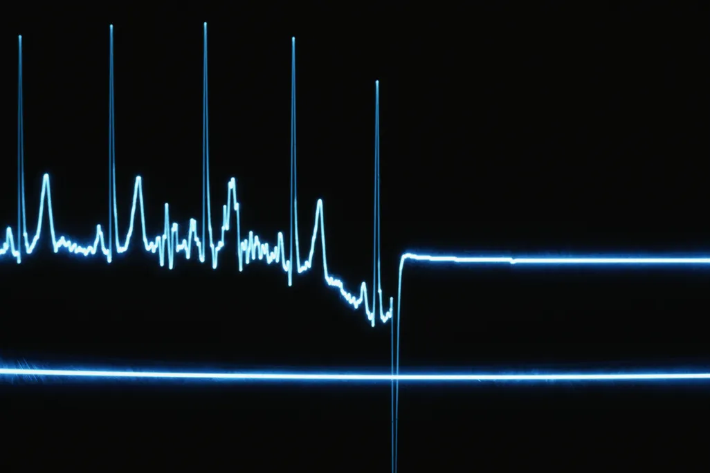 Flatline on a heart monitor