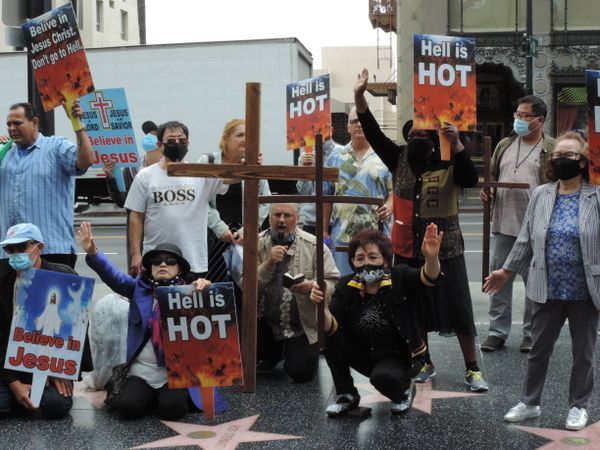 Protest on Hollywood Boulevard thumbnail
