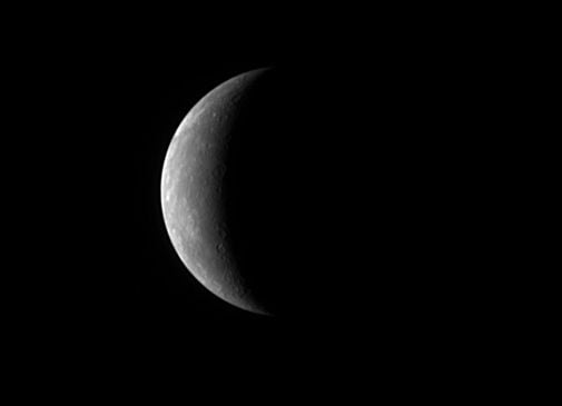 Mercury steps in front of the Sun.