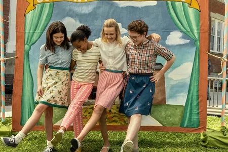 L to R: Abby Ryder Fortson, Amari Price, Elle Graham and Katherine Kupferer in&nbsp;the film adaptation of Are You There God? It&rsquo;s Me, Margaret