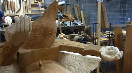 With help from a community of volunteers, Rick Bartow completed his monumental sculptures in a rented Oregon space.