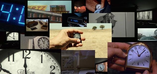 The clocks in each clip document the time throughout the 24 hour movie.