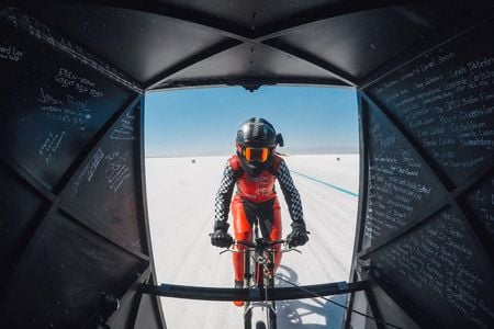 Denise Mueller Korenek just broke the Cycling World Land Speed Record