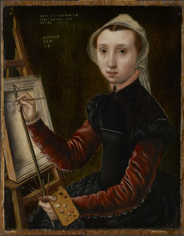 Catharina van Hemessen's Self-Portrait at the Easel (1548)