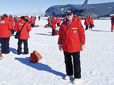 G. Wayne Clough became the first Smithsonian Secretary to travel to Antarctica.
