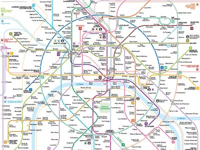 The Paris Metro map, edited. 