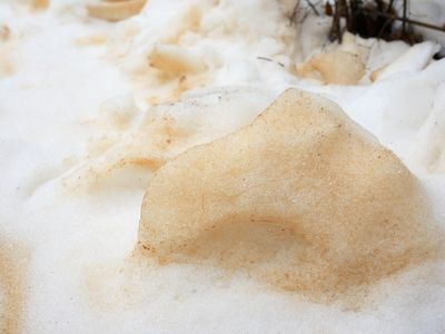 Orange snow dusted eastern Europe thanks to sands from Sahara 