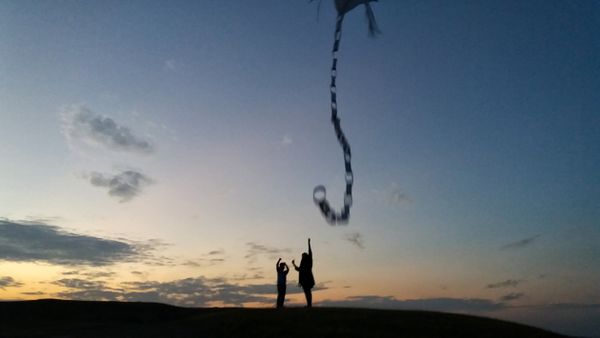 Kite flying high in the sky thumbnail