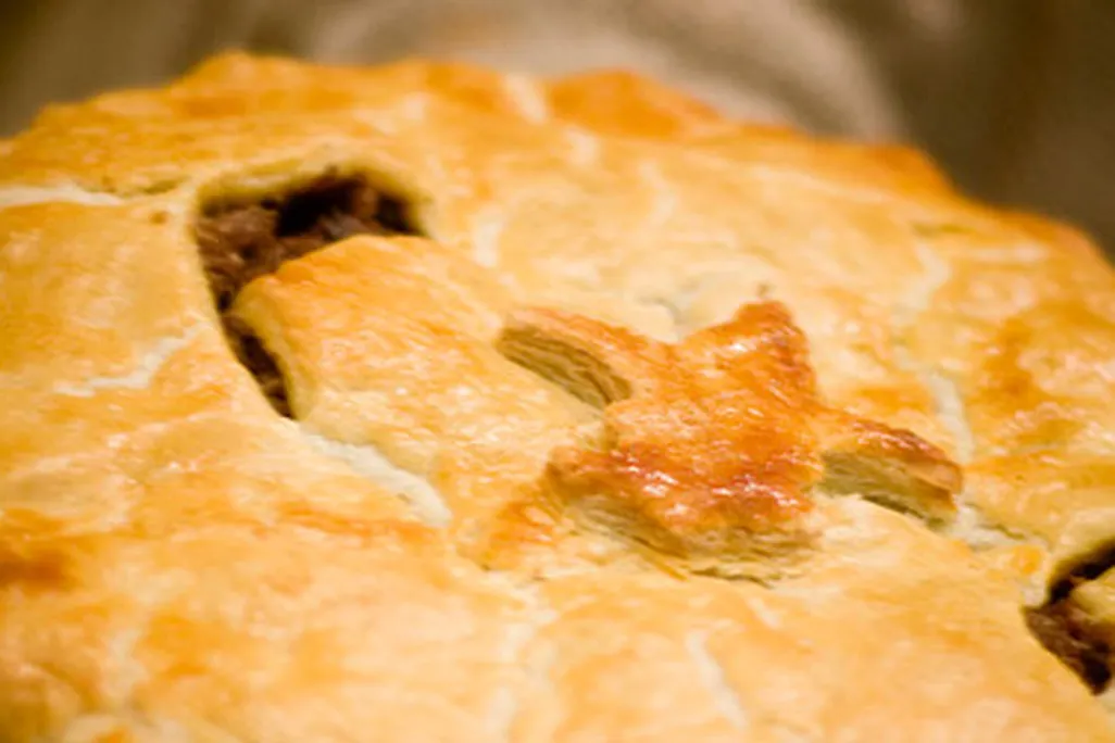 Only in Quebec, the tourtiere -- a holiday meat pie.