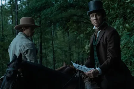 Tobias Menzies (right) as Secretary of War Edwin Stanton in &quot;Manhunt&quot;