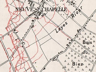 Detail from the Royal Flying Corps 1915 map.