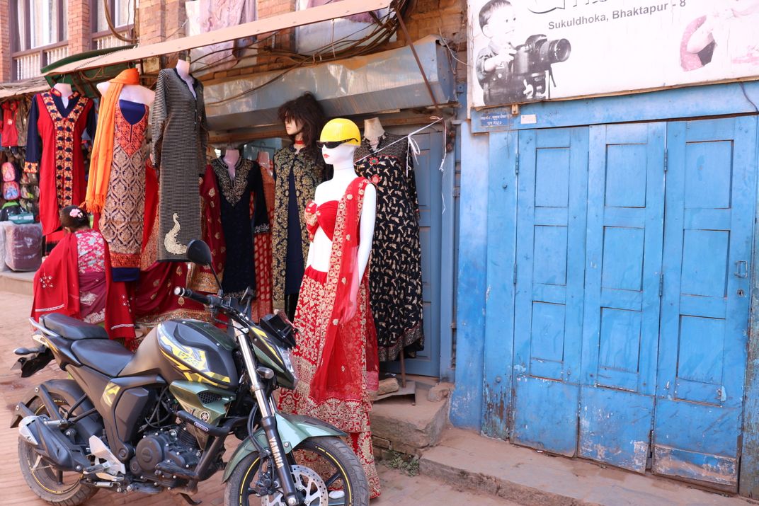 A mannequin in front of a shop in Katmandu, Nepal Smithsonian Photo