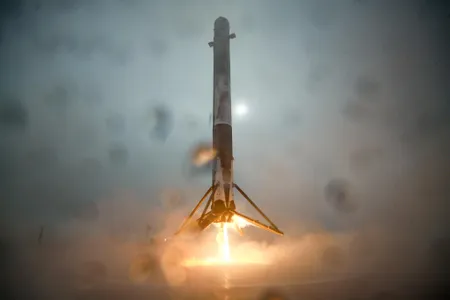 A SpaceX Falcon 9 rocket launches on Sunday, January 17. Though the launch went as planned, the craft's landing did not.