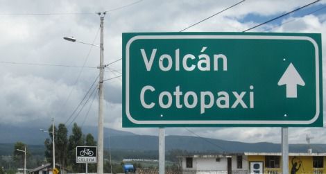 The quiet highway that leads through Cotopaxi is a bike-friendly route.