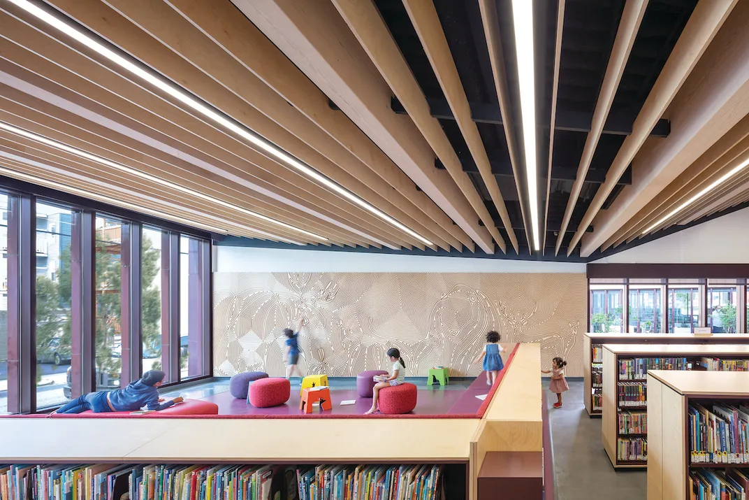 The Adams Street Branch Library in Boston, designed by Tehrani’s firm, NADAAA