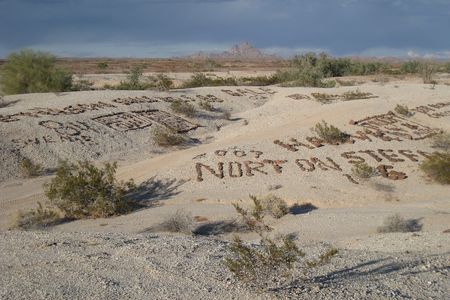 The Valley of the Names is located in an isolated patch of desert in Southern California. 