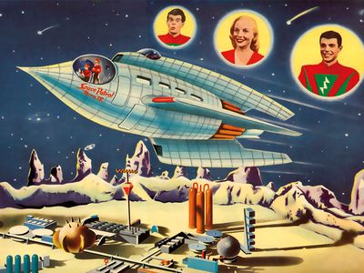 Space Patrol depended more on good stories, excellent production values, and an empathic cast of characters than it did on expensive visual special effects. As a result it had a large adult audience, which didn’t stop merchandise being created with younger viewers in mind.