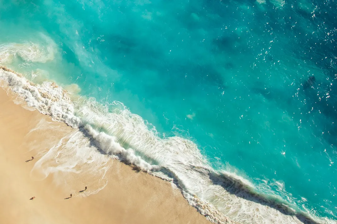 Beach with turquoise ocean water