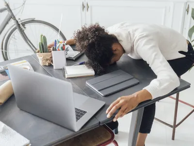 During a long workday, a molecule called glutamate can build up in the brain and contribute to fatigue, researchers say.