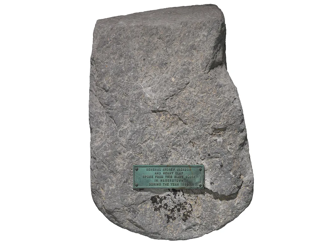 Stone slave auction block