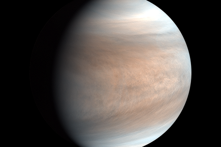 False color ultraviolet view of the Venusian clouds as seen by Japan's Akatsuki spacecraft.