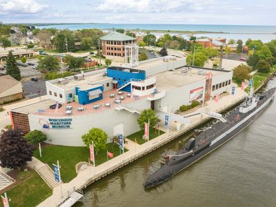 The USS Cobia floats in the&nbsp;Manitowoc River outside the Wisconsin Maritime Museum.