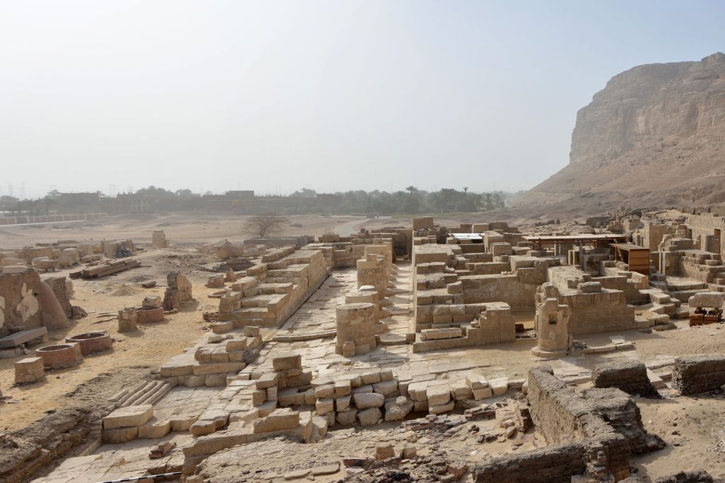 ruins of ancient temple in sandy desert