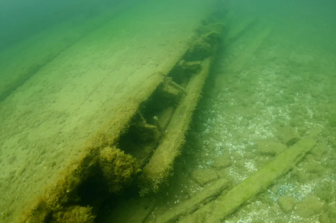Shipwreck underwater view