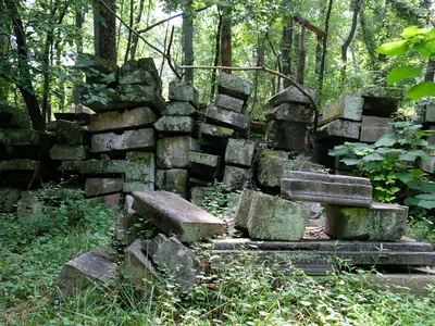 The Capitol Stones piled in Rock Creek Park