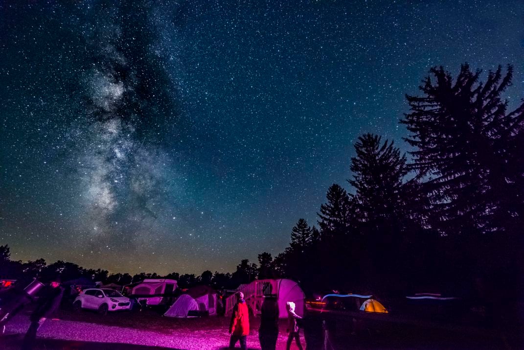 Campers gather for a star party, Cherry Springs State Park