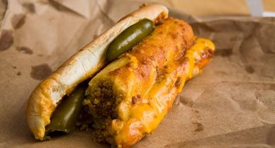 The Humdinger sandwich is a mother-in-law with melted cheese on top.