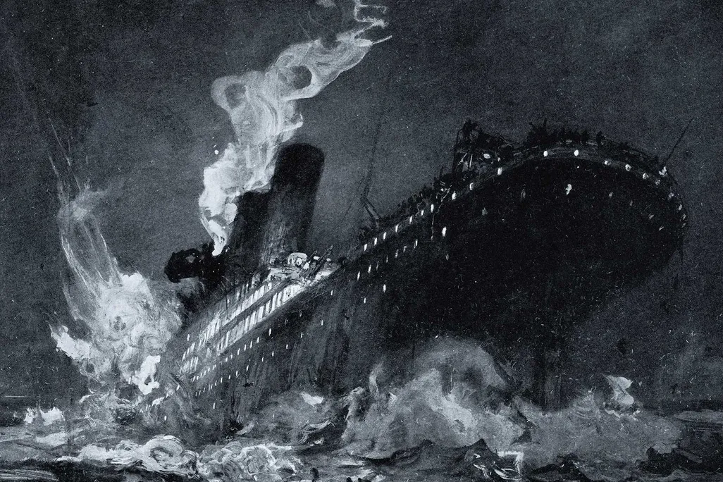 Titanic Sinking Illustration