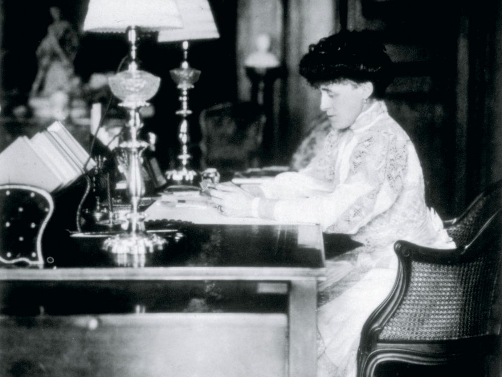 Wharton at Desk