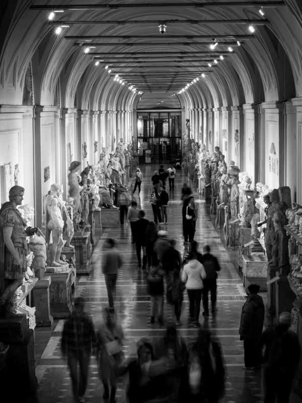 Statues watching the tourists at the Vatican Museums, in Vatican City thumbnail