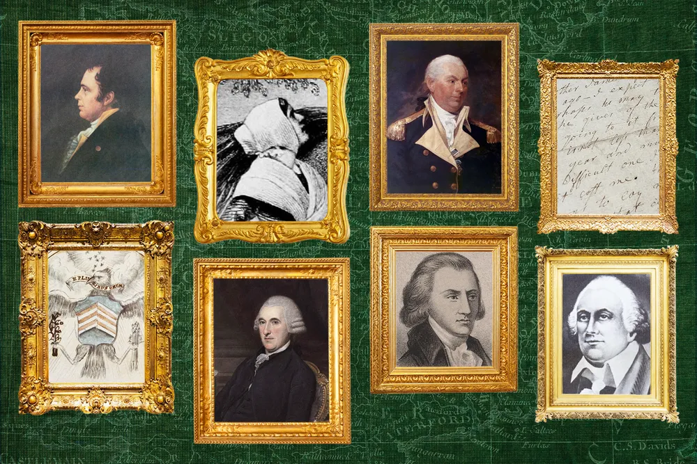 Individuals and objects associated with Irish contributions to the American Revolution