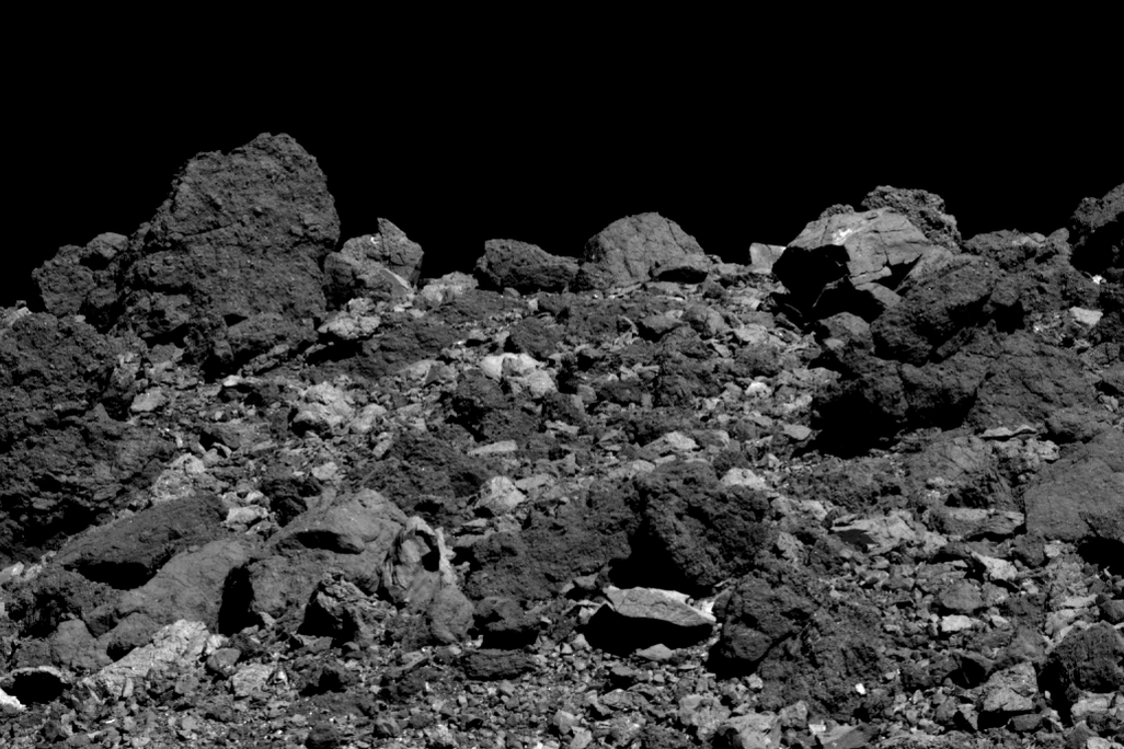 boulders on Bennu